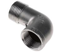 499-3344 RS PRO Stainless Steel Pipe Fitting, 90° Circular Elbow, Female R 1in x Male R 1in
