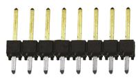 tsw-108-07-l-s Samtec TSW Series Straight Through Hole Pin Header, 8 Contact(s), 2.54 mm Pitch, 1 Row, Unshrouded