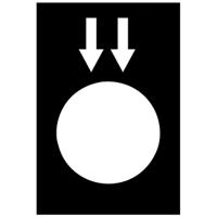 zb2by2955 Schneider Electric Legend for Use with XACB, XACM, None, Arrow