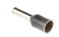 twe4-12 JST, TWE Insulated Crimp Bootlace Ferrule, 12mm Pin Length, 3.8mm Pin Diameter, 2 x 4mm² Wire Size, Grey
