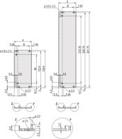 30848468 nVent SCHROFF 30848 Series Front Panel, M4 Thread, 5 Piece(s), 261.8 x 20 x 2.5mm