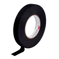 7100116908 3M Acetate Cloth Electrical Tape 11 Black Fabric Electrical Tape, 19mm x 66m
