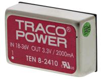 ten-8-2410 TRACOPOWER TEN 8 DC-DC Converter, 3.3V dc/ 2A Output, 18 → 36 V dc Input, 8W, Through Hole, +85°C Max Temp -40°C