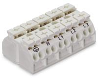 862-1605 WAGO 862 Series Terminal Strip, 5-Way, 32A, 20 → 12 AWG Wire, Push-In Cage Clamp Termination