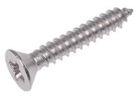 180-695 RS PRO Plain Stainless Steel Countersunk Head Self Tapping Screw, N°8 x 1in Long 25mm Long