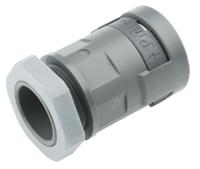 svnd-p167gt-8 PMA Straight, Cable Conduit Fitting, 17mm Nominal Size, PG16, PA 6, Grey IP66 rating