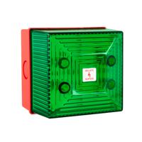 fl40d50grn Clifford & Snell FL40 Series Green Flashing Beacon, 24V DC, Surface Mount, Xenon Bulb, IP65