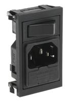 bzv01z000001 Bulgin C14 Snap-In IEC Connector Male, 10A, 250 V, Fuse Size 5 x 20mm