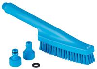 70573 Vikan Hard Bristle Blue Hand Brush, 25mm bristle length, Polyester, Polypropylene, Stainless Steel bristle material
