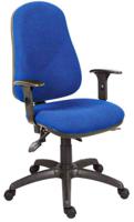 197-0402 RS PRO Blue Fabric Typist Chair, 150kg Weight Capacity