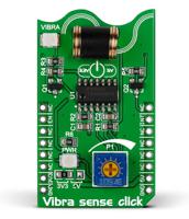 mikroe-1927 MikroElektronika Vibra Sense Click Vibration Sensor MikroBus Click Board