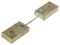 shb10a60 HOBUT Brass-Ended Shunt, 10 A Max, 60mV Output, ±1 % Accuracy