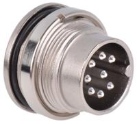 c091-31c008-100-2 Amphenol Industrial, signalmate C091 8 Pole M16 Din Plug, 5.0A, 150.0 V IP67, Screw On, Panel Mount