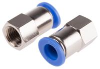 916-0750 RS PRO Straight Threaded Adaptor, R 1/4 to Push In 10 mm, Threaded-to-Tube Connection Style