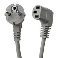 558-958 RS PRO Right Angle IEC C13 Socket to Right Angle CEE 7/7 Plug Power Cord, 2.5m
