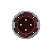 2cma168109r1000 Amphenol Industrial, 2CMA1 IP67, IP69 Red Panel Mount 3P+E Industrial Power Plug, Rated At 63A, 415 V