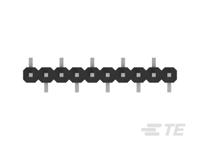 1-2842104-0 TE Connectivity AMPMODU Series Straight Surface Pin Header, 10 Contact(s), 2 mm Pitch, 1 Row, Unshrouded