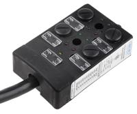 877-1179 RS PRO Sensor Box, M12, 10m cable, 5 way, 4 port