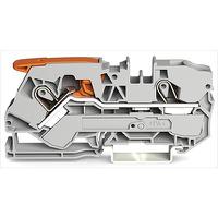 2110-1201 WAGO  TOPJOB S Series Grey, 10mm², 1-Level, Push In Termination, ATEX, IECE