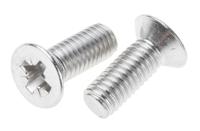 914-1810 RS PRO Pozi M6 Countersunk A2 304 Stainless Steel Machine Screws DIN 965 x 16.0mm
