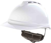 gv412-0000000-000 MSA Safety V-Gard 500 White Safety Helmet, AdjustableVentilated