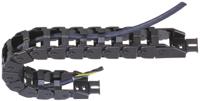 z08300480 Igus e-chain, Z08 Black Cable Chain - Flexible Slot, W38.2 mm x D19.3mm, L1m, 48 mm Min. Bend Radius, Igumid NB