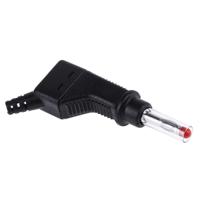 669328-21 Staubli Black Male Banana Plug, 4 mm Connector, Screw Termination, 32A, 600V, Nickel Plating