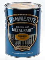 5084878 Hammerite Metal Paint in Smooth Yellow 5L
