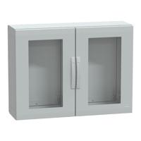 nsypla7103tg PanelSeT Series Fibreglass Reinforced Polyester Double-Door-Door Floor Standing Enclosure, Glazed Door Door, IP65, 750