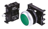 78639213-m22-dl-gm22-am22-led230-g Eaton RMQ Titan M22 Series Green Illuminated Momentary Push Button Head, 22mm Cutout, IP69K