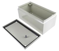 122-153 RS PRO Grey Steel Junction Box, IP66, 300 x 150 x 120mm
