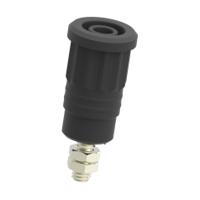 3285-n Electro PJP Black Female Banana Socket, 4 mm Connector, Press Fit Termination, 36A, 1kV, Nickel Plating