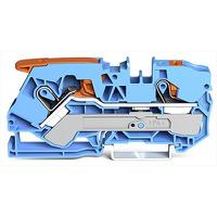 2110-5204 WAGO  TOPJOB S Series Blue, 10mm², 1-Level, Push In Termination, ATEX, IECE