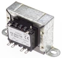 504-739 RS PRO 6VA 2 Output Chassis Mounting Transformer, 24V ac, IEC 61558-2-6