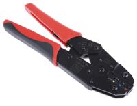 399-2019 RS PRO Hand Ratcheting Crimp Tool for Insulated DIN terminals red, blue, yellow, 0.75 → 6mm² Wire