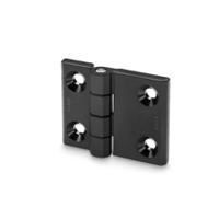 425851 Elesa PA Butt Hinge with a Fixed Pin, Screw Fixing, 50mm x 63mm x 11.5mm
