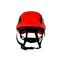 7100175534 3M X5005VE Red Hard Hats with Chin Strap, Adjustable, Ventilated