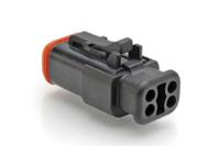 at06-4s-sr01blk Amphenol Industrial, AT Automotive Connector Plug Black Cable Mount 4 Way, Crimp Termination AT06-4S-SR01BLK