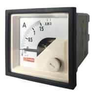 186-2417 RS PRO Analogue Panel Ammeter 3 (Input, Scale)A AC, 45mm x 45mm, 1 % Moving Iron