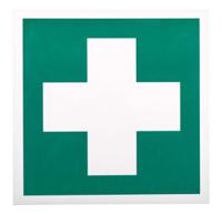 813-4634 RS PRO Plastic Green/White First Aid Sign, H200 mm W200mm