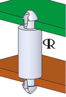 mdlsp1-08m-01 MDLSP1-08M-01, 8mm High Nylon PCB Post for 2.5mm PCB Hole, 4.6mm Base