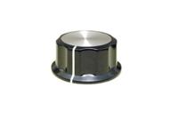 100-128 RS PRO 45mm Black Potentiometer Knob for 6.4mm Shaft Splined