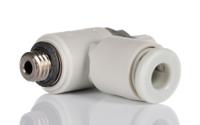 as1201f-m5-04 SMC AS Series Threaded Flow Regulator, M5 x 0.8 Male Inlet Port x M5 x 0.8 Male Outlet Port x 4mm Tube Outlet Port
