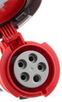 5-554-19 Legrand, P17 Tempra Pro IP66, IP67 Red Cable Mount 3P + N + E Industrial Power Socket, Rated At 32A, 415 V