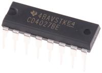 cd4027be Texas Instruments CD4027BE Dual JK Type Flip Flop IC, 16-Pin PDIP