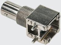 b6252hb-npp3g-75t Amphenol RF, Jack PCB Mount BNC Connector, 75Ω, Through Hole Termination, Right Angle Body