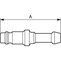erp-076808p2 PREVOST Treated Steel Plug for Pneumatic Quick Connect Coupling, 8mm Hose Barb