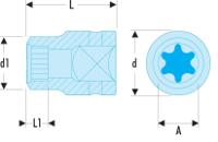 nstx24 Facom 21.84mm, 1/2 in Drive Impact Socket, 40 mm length