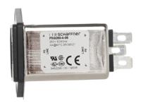 fn9260-4-06 Schaffner 4A, 250 V ac Male Panel Mount IEC Inlet Filter FN9260-4-06, Faston 2 Fuse