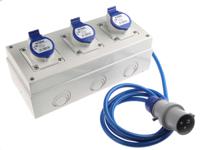 670uk1633 Scame IP44 Blue Surface Mount Socket, Rated At 16A, 200 → 250 V
